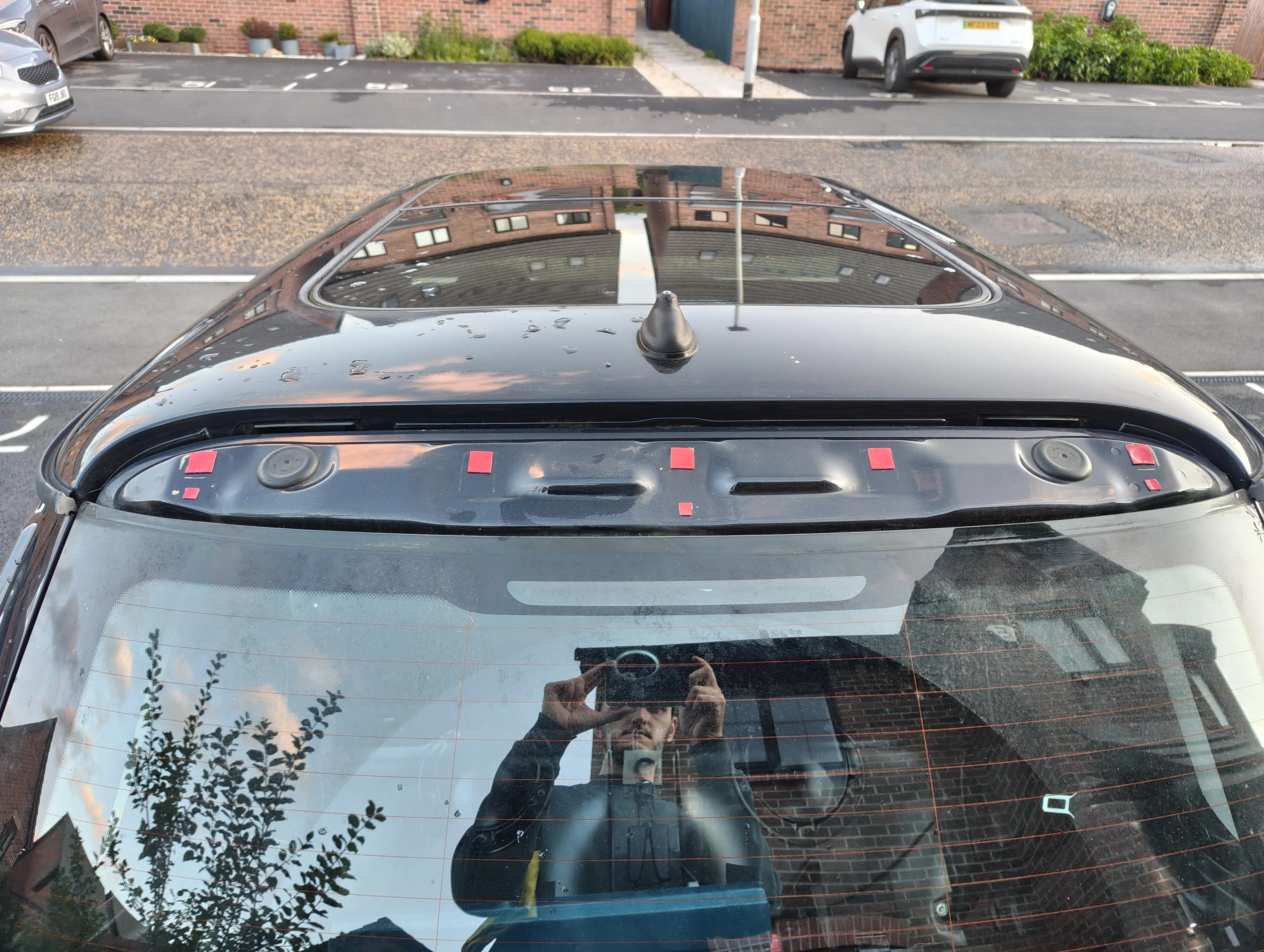 All nut holes covered with exterior tape