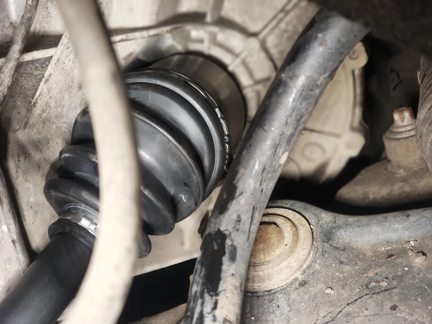 New front passenger-side driveshaft