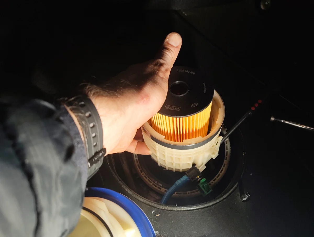 New fuel filter installed
