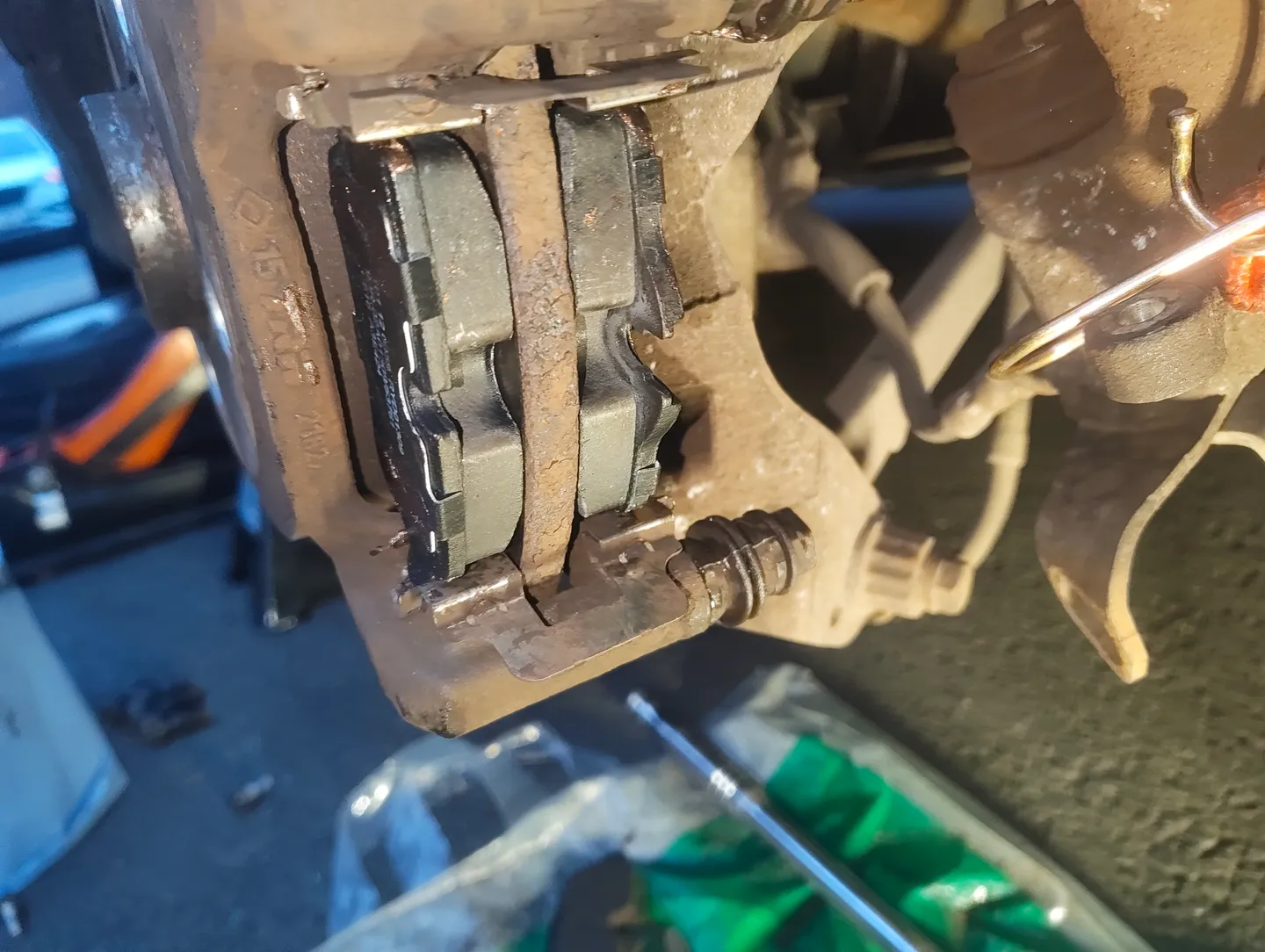 Rear brake pad replacement