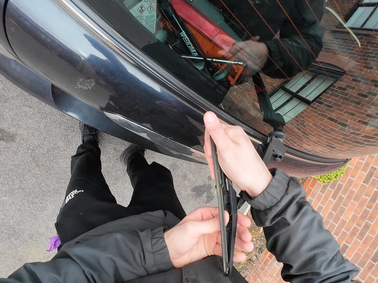 Rear wiper blade almost removed