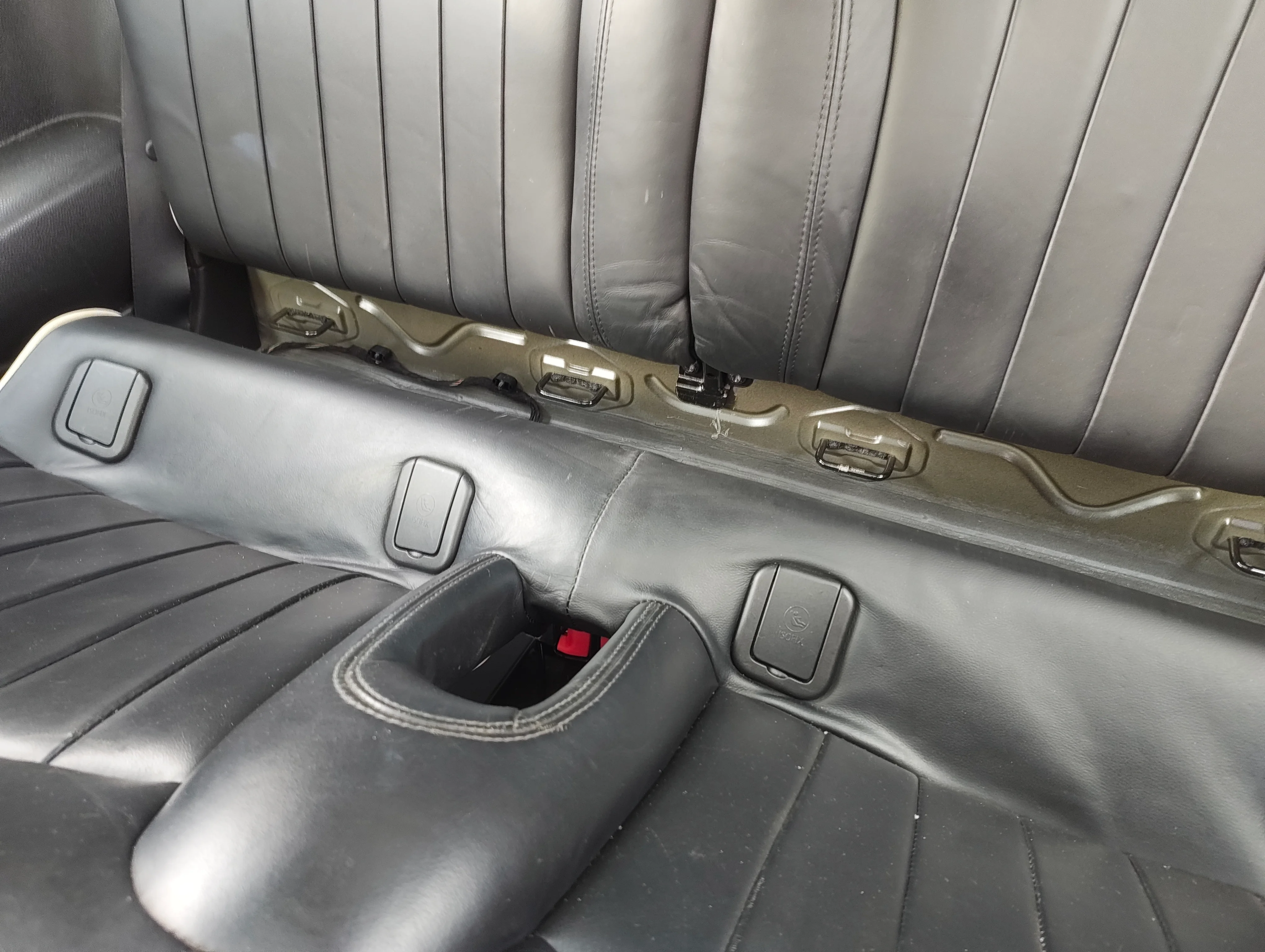 Removed rear seat bottom